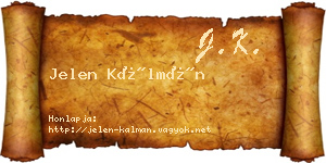 Jelen Kálmán névjegykártya